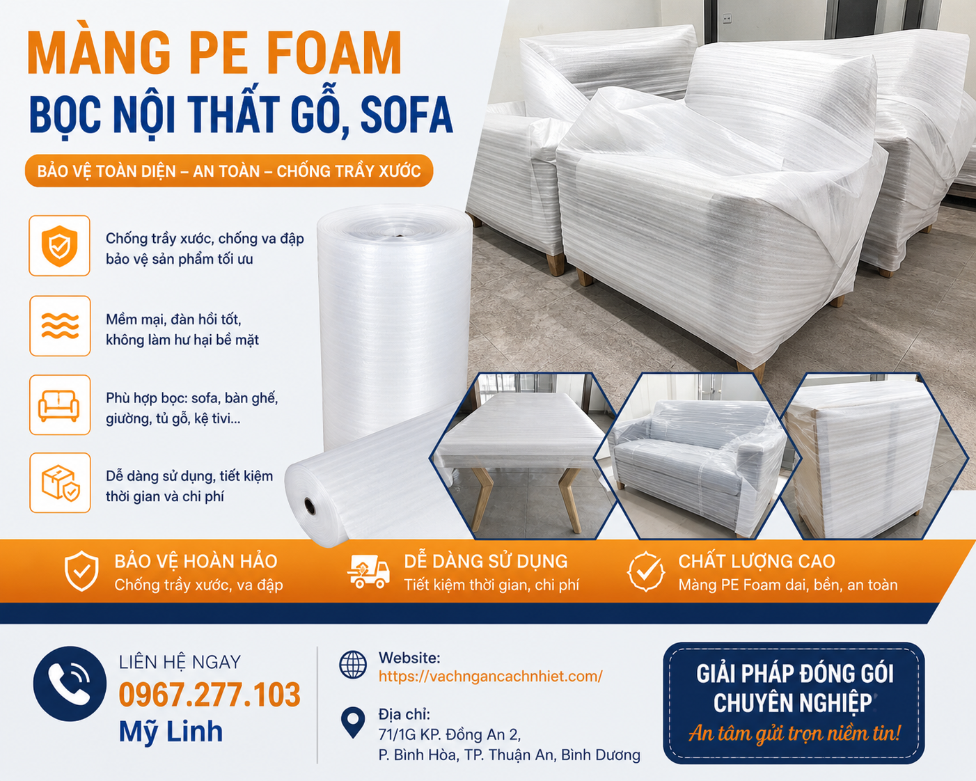 Mút xốp Pe Foam giá rẻ tại Bắc Ninh