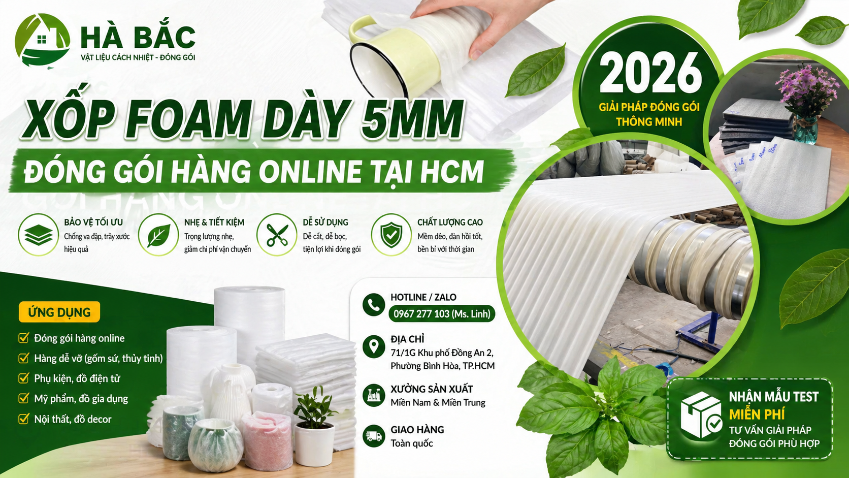 Mút xốp Pe Foam giá rẻ tại Bắc Ninh