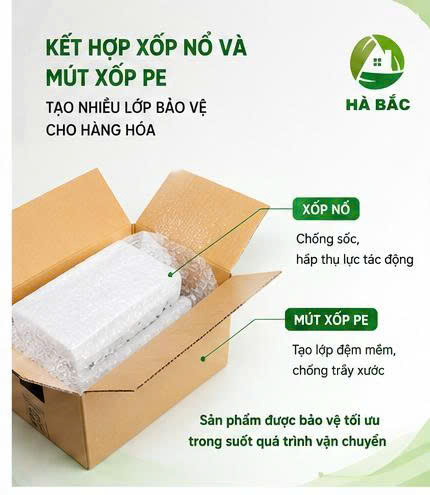Kết hợp xốp nổ và PE foam