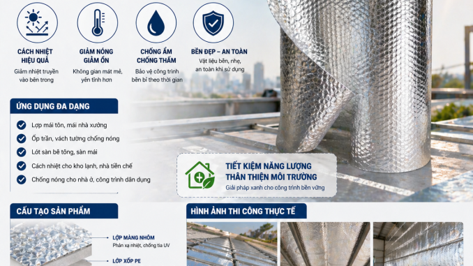 Xốp bạc cách nhiệt nhà xưởng