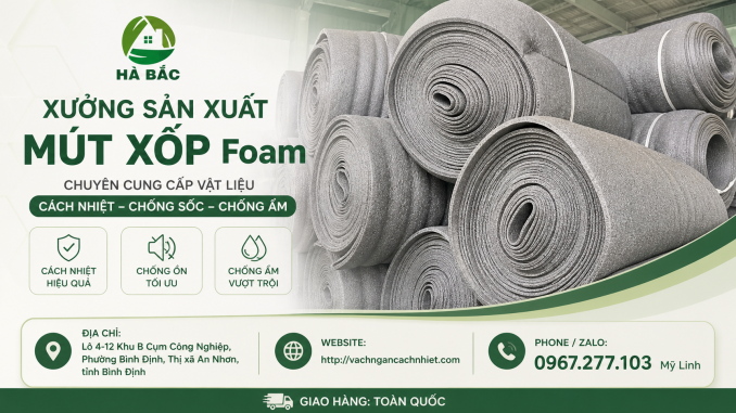 Mút xốp PE Foam đen 2mm