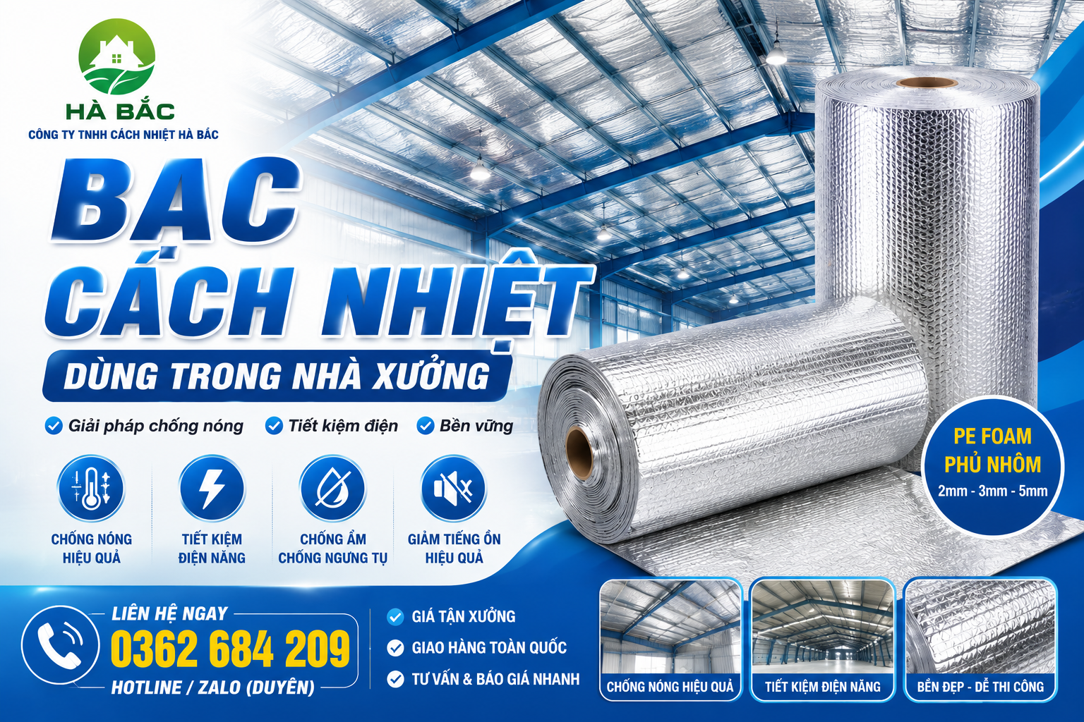 Bạc cách nhiệt nhà xưởng