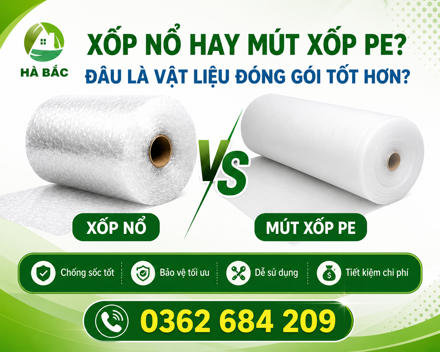 xốp nổ hay mút xốp PE tốt hơn
