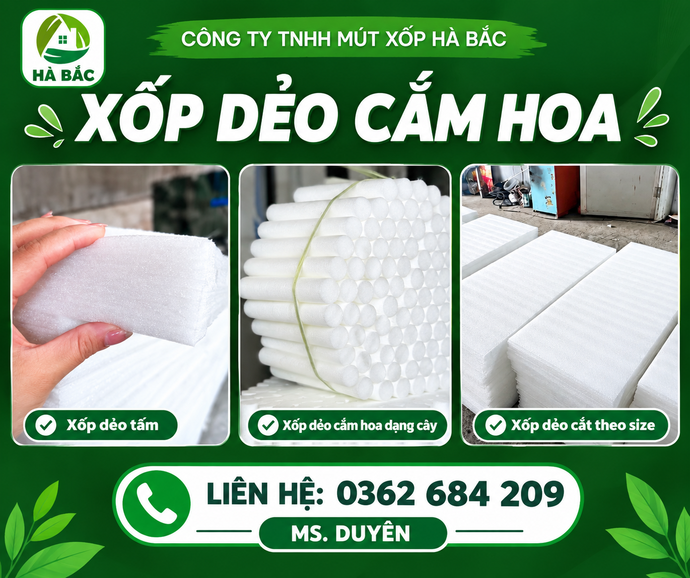 Xốp dẻo cắm hoa